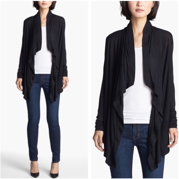 Helmut Lang Sweaters - •Helmut Lang• Kinetic Jersey Drape Front Cardigan